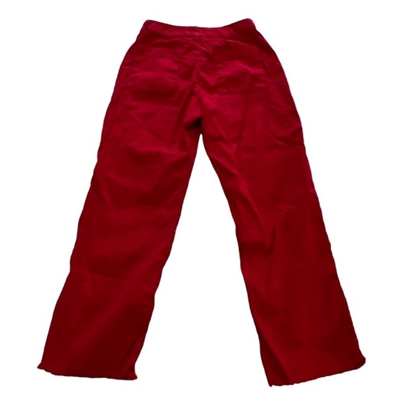 Frank & Eileen Kinsale Performance Pant Raw Hem High Rise 2 Red classic cropped - Picture 7 of 15
